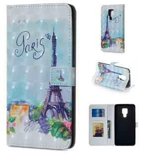 Tower Pattern Horizontal Flip Leather Case for Huawei Mate 20 X, with Holder & Card Slots & Photo Frame & Wallet