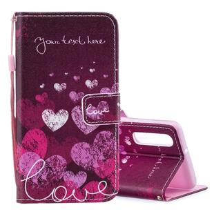 Letter and Heart  Pattern Horizontal Flip Leather Case for Huawei P30, with Holder & Card Slots & Wallet