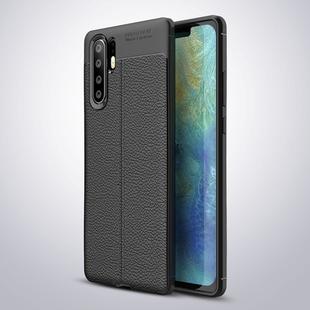 Litchi Texture TPU Shockproof Case for Huawei P30 Pro (Black)