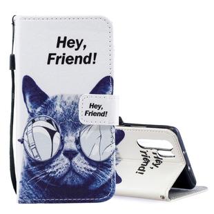 Cool Cat Pattern Horizontal Flip Leather Case for Huawei P30 Pro, with Holder & Card Slots & Wallet