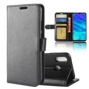 R64 Texture Single Fold Horizontal Flip Leather Case for Huawei Y7 2019 , with Holder & Wallet & Card Slots & Photo Frame (Black)
