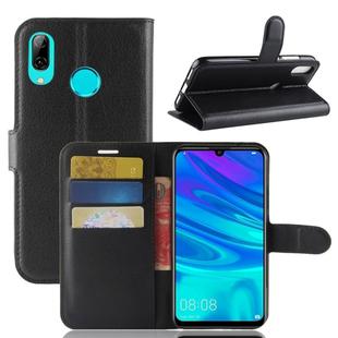 Litchi Texture Horizontal Flip Leather Case for Huawei P30 Lite, with Wallet & Holder & Card Slots (Black)