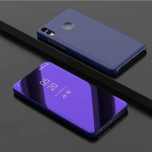 Electroplating Mirror Horizontal Flip Leather Case for Huawei Honor 8X , with Holder (Purple Blue)