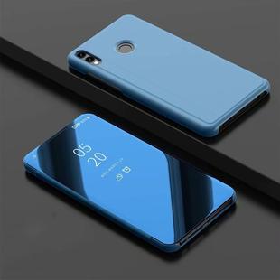 Electroplating Mirror Horizontal Flip Leather Case for Huawei Honor 8X , with Holder (Sky Blue)