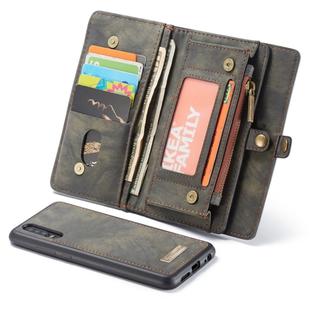 CaseMe Detachable Multifunctional Horizontal Flip Leather Case for Huawei P30, with Card Slot & Holder & Zipper Wallet & Photo Frame(Black)