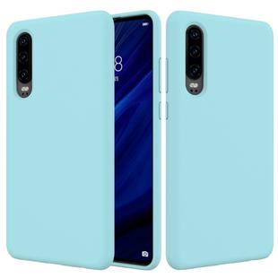 Solid Color Liquid Silicone Shockproof Full Coverage Case for Huawei P30 (Sky Blue)