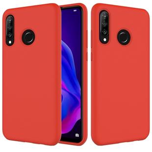 Solid Color Liquid Silicone Shockproof Full Coverage Case for Huawei P30 Lite (Red)