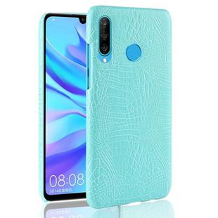 Shockproof Crocodile Texture PC + PU Case for Huawei P Smart+ (2019)(Green)