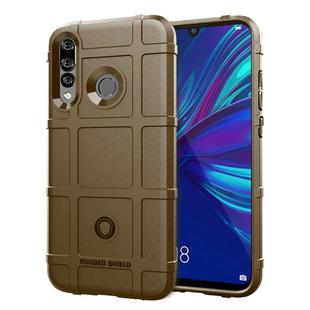 Shockproof Rugged Shield Full Coverage Protective Silicone Case for Huawei P Smart+ 2019 (Brown)