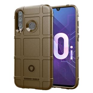 Shockproof Rugged Shield Full Coverage Protective Silicone Case for Huawei Honor 10i (Brown)