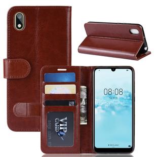 R64 Texture Single Fold Horizontal Flip Leather Case for Huawei Y5 2019, with Holder & Card Slots & Wallet (Brown)