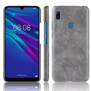 Shockproof Litchi Texture PC + PU Protective Case for Huawei Y6 (2019) (Grey)