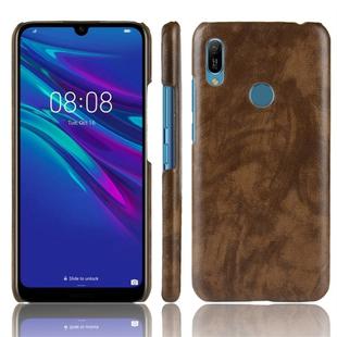 Shockproof Litchi Texture PC + PU Protective Case for Huawei Y6 (2019) (Brown)