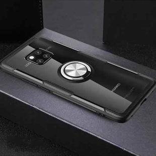 Scratchproof TPU + Acrylic Ring Bracket Protective Case for Huawei Mate 20 Pro(Silver+Black)