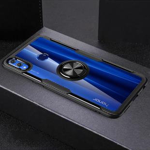 Scratchproof TPU + Acrylic Ring Bracket Protective Case for Huawei Honor 8X(Black)