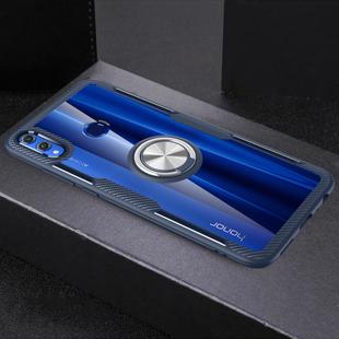 Scratchproof TPU + Acrylic Ring Bracket Protective Case for Huawei Honor 8X(Navy Blue)