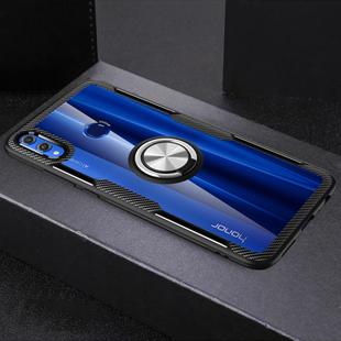 Scratchproof TPU + Acrylic Ring Bracket Protective Case for Huawei Honor 8X(Silver+Black)