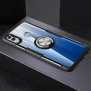 Scratchproof TPU + Acrylic Ring Bracket Protective Case for Huawei Honor 10 Lite(Silver+Black)
