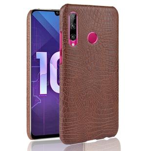 Shockproof Crocodile Texture PC + PU Case for Huawei Honor 10i / 20i (Brown)