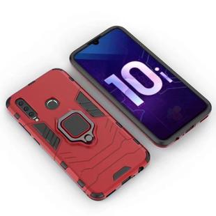 Shockproof PC + TPU Protective Case for Huawei Honor 10i, with Magnetic Ring Holder (Red)