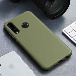 Starry Series Shockproof  Straw Material + TPU Protective Case for Huawei P30 Lite (Dark Green)