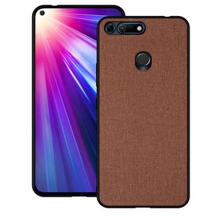 Shockproof Cloth Texture PC+ TPU Protective Case for Huawei Honor View 20 (Brown)