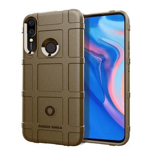 Shockproof Protector Cover Full Coverage Silicone Case for Huawei Y9 (2019) / Enjoy 9 Plus(Brown)