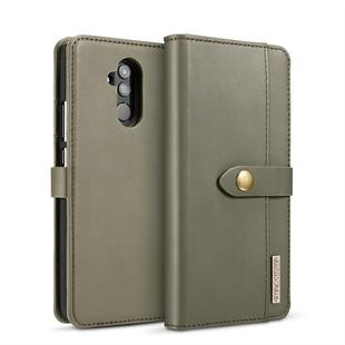 DG.MING Lambskin Detachable Horizontal Flip Magnetic Case for Huawei Mate 20 Lite / Maimang 7, with Holder & Card Slots & Wallet (Green)