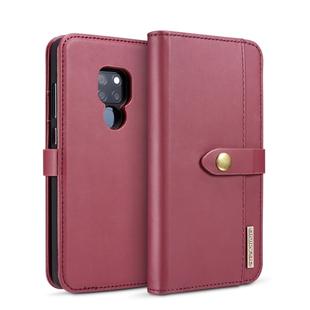 DG.MING Lambskin Detachable Horizontal Flip Magnetic Case for Huawei Mate 20, with Holder & Card Slots & Wallet (Red)