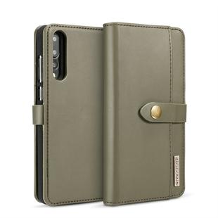 DG.MING Lambskin Detachable Horizontal Flip Magnetic Case for Huawei P20 Pro, with Holder & Card Slots & Wallet (Green)