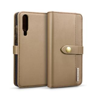 DG.MING Lambskin Detachable Horizontal Flip Magnetic Case for Huawei P30, with Holder & Card Slots & Wallet (Brown)
