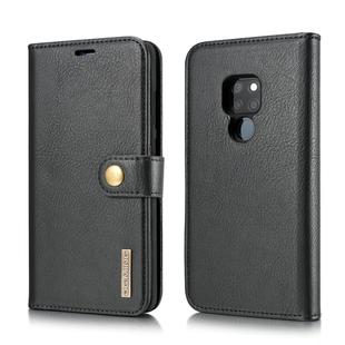 DG.MING Crazy Horse Texture Flip Detachable Magnetic Leather Case for Huawei Mate 20, with Holder & Card Slots & Wallet (Black)