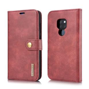 DG.MING Crazy Horse Texture Flip Detachable Magnetic Leather Case for Huawei Mate 20, with Holder & Card Slots & Wallet (Red)