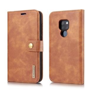DG.MING Crazy Horse Texture Flip Detachable Magnetic Leather Case for Huawei Mate 20, with Holder & Card Slots & Wallet (Brown)
