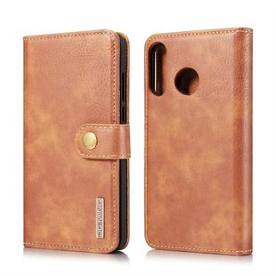 DG.MING Crazy Horse Texture Flip Detachable Magnetic Leather Case for Huawei P30 Lite, with Holder & Card Slots & Wallet (Brown)