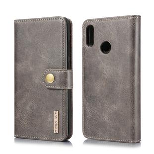 DG.MING Crazy Horse Texture Flip Detachable Magnetic Leather Case for Huawei P Smart (2019) / Honor 10 Lite / Nova Lite 3, with Holder & Card Slots & Wallet(Grey)