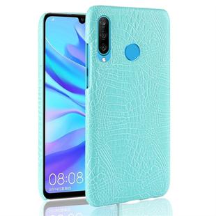 Shockproof Crocodile Texture PC + PU Protective Case for Huawei P30 Lite (Green)