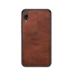 PINWUYO Shockproof Waterproof Full Coverage PC + TPU + Skin Protective Case for Huawei Enjoy 9 / Y7 2019 / Y7 Pro 2019 (Brown)