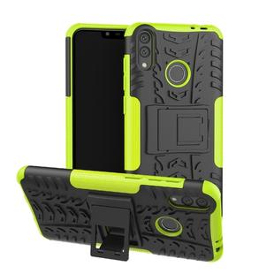 Tire Texture TPU+PC Shockproof Case for Huawei Honor Play 8C, with Holder (Green)