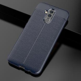Litchi Texture TPU Shockproof Case for Huawei Mate 20 Lite (Navy Blue)