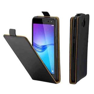 For Huawei  Y5 (2017) TPU Business Style Vertical Flip Protective Leather Case with Card Slot (Black)