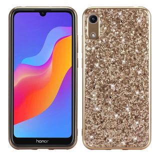 Glitter Powder Shockproof TPU Case for Huawei Honor Play 8A (Gold)