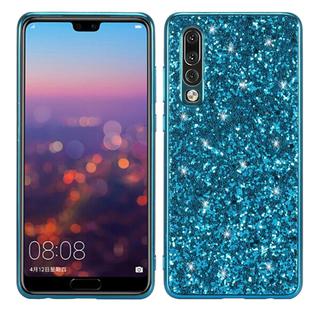 Glitter Powder Shockproof TPU Case for Huawei P30 (Blue)