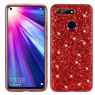 Glitter Powder Shockproof TPU Case for Huawei Honor View 20 (Red)