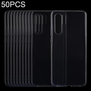 50 PCS 0.75mm Ultrathin Transparent TPU Soft Protective Case for Huawei P30 Pro