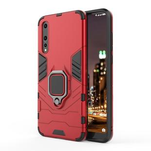 PC + TPU Shockproof Protective Case for Huawei P20 Pro, with Magnetic Ring Holder (Red)