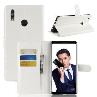 Litchi Texture Horizontal Flip Leather Case for Huawei Honor Note 10, with Wallet & Holder & Card Slots(White)