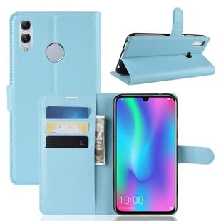 Llitchi Texture Horizontal Flip PU + TPU Leather Case for Huawei Honor 10 Lite, with Holder & Card Slots(Blue)