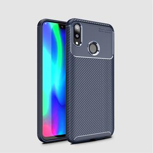 Carbon Fiber Texture Shockproof TPU Case for Huawei Y9 (2019) (Blue)