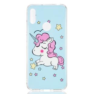 Star Unicorn Pattern Noctilucent TPU Soft Case for Huawei Y6 Pro(2019)